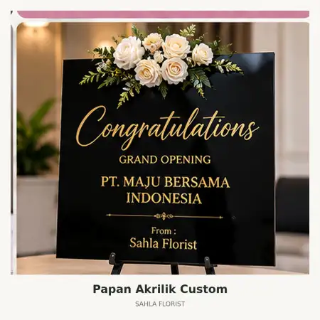 Papan Bunga Akrilik Cikupa
